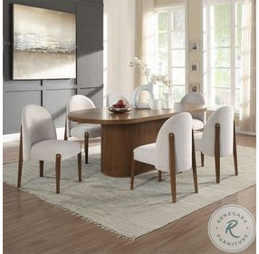 Gamarya Dark Oak Oval Dining Room Set