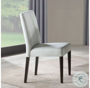 Carena Light Gray Fabric and White Walnut Side Chair Set of 2