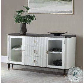 Carena White and Walnut Server