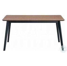 Rebi Walnut and Black Rectangular Dining Room Set