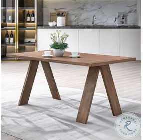 Sarha Walnut 63" Rectangular Dining Table