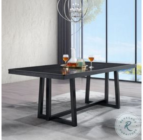 Kini Black 71" Rectangular Dining Table