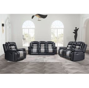 Nikko Black and Gray Glider Recliner