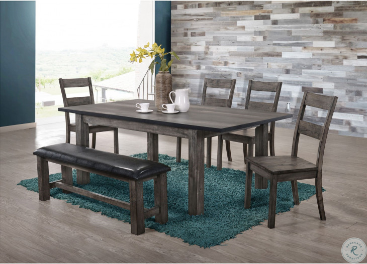 Grayson Grey Oak Extendable Rectangular Dining Table from Elements ...