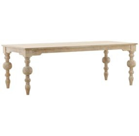 Annette Whitewash 87" Rectangular Dining Table
