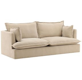 Monica Moss Sand 84" Sofa