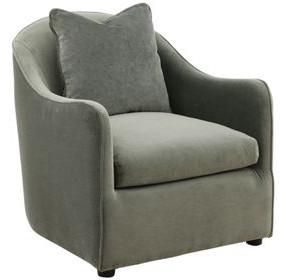 Elissa Opal Eucalyptus Upholstered Occasional Chair with Pillow