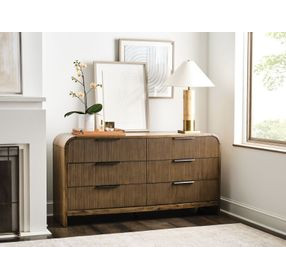 Hidden Treasures Adele Medium Stain 6 Drawer Dresser