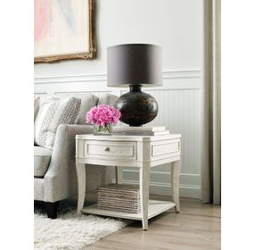 Harmony Talia White Rectangular End Table