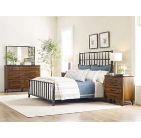 Abode Sylvan Gray Queen Metal Bed