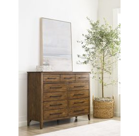 Abode Larson Medium Stain Tall 11 Drawer Dresser