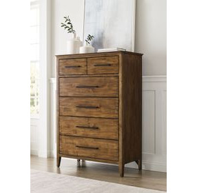 Abode Larson Medium Stain 6 Drawer Chest