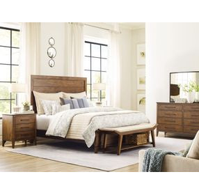 Schafer Warm Brunette Panel Bedroom Set