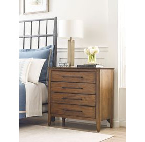 Abode Kingsley Medium Stain 4 Drawer Bachelor's Chest