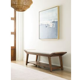 Abode Atlas Beige 64" Upholstered Dining Bench