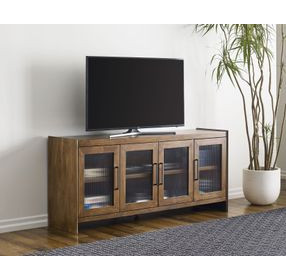 Abode Wagner Medium Stain 76" Entertainment Console with 4 Doors