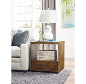 Abode Edie Medium Stain Rectangular Drawer End Table