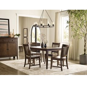 Kafe Mocha 60" Rectangular Leg Dining Table