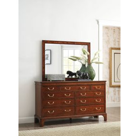 Andover Medium Stain Rectangular Landscape Dresser Mirror