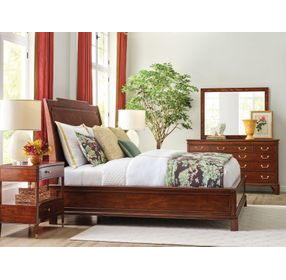Helmuth Medium Stain Queen Sleigh Bed
