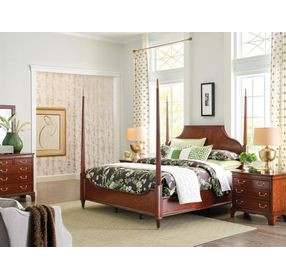 Duncan Medium Stain Queen Poster Bed