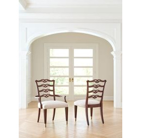 Bartley Cream Upholstered Arm Chair with Nailhead Trim