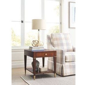 Greenhill Medium Stain Rectangular End Table with 1 Drawer