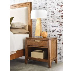 Aspire Scale Brown Nightstand With Built In Outlet