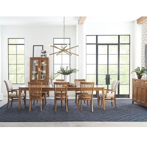 Aspire Medium Stain Extendable Dining Room Set