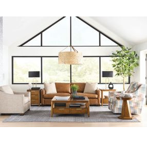 Aspire Clarity Brown Square Glass Top Cocktail Table