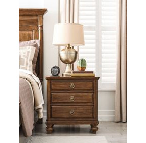 Harrison Heritage Maple 3 Drawer Nighstand with LED Light