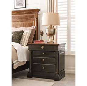 Bridgetown Black and Heritage Maple 4 Drawer Bachelors Chest
