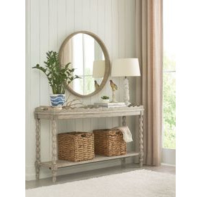Batiste Creme Breve 58" Rectangular Console Table