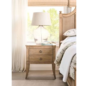 Chastain Caramel 2 Drawer Nightstand with USB Charging