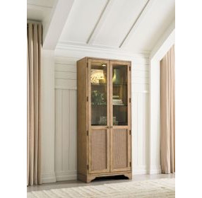 Westbridge Light Stain 2 Door Bookcase with LED