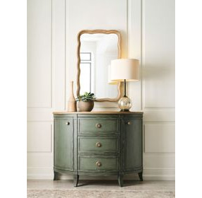 Woodfield Green 3 Drawer Demilune Chest