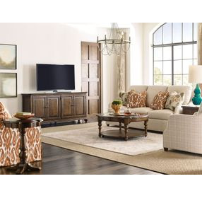 Commonwealth Morton Medium Stain 76" Entertainment Console with 4 Doors