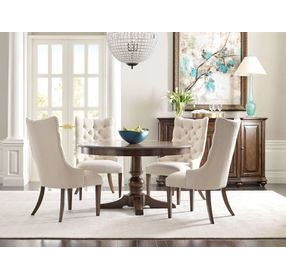 Byron Rich Hazelnut Extendable Round Dining Room Set
