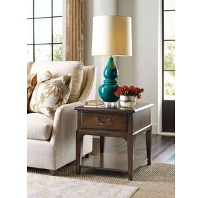 Commonwealth Washburn Medium Stain Rectangular End Table