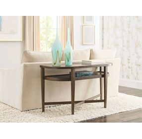 Eldon Medium Stain D Shaped Console Table