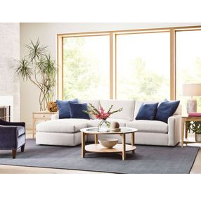 Newport Ash Glass Top Round Cocktail Table