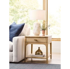Newport Ash Rectangular End Table with 1 Drawer