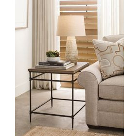 Crossroads-Hamilton Crossroad-Hamilton Light Stain Rectangular End Table