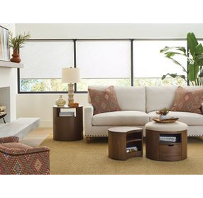 Hidden Treasures Duo Medium Stain Round Ottoman Table