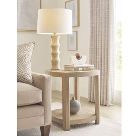 Hidden Treasures Partner Brown Concave End Table