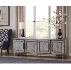 Hidden Treasures Off White 4 Door Modular Credenza