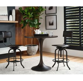 Hidden Treasures Brown 36" Round Pub Table