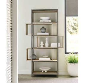 Jive Light Stain Etagere with 5 Shelves