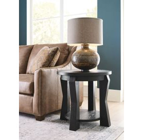 Freeport-Acquisitions Freeport Black Round Lamp Table