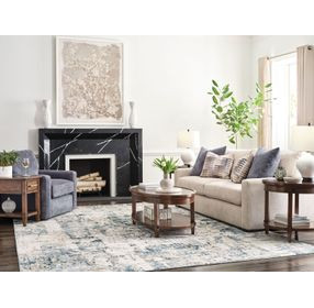 Longham Warm Auburn Oval Occasional Table Set